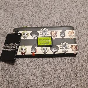 Beetlejuice Character Stripe Wallet with Lime Logo Plaque